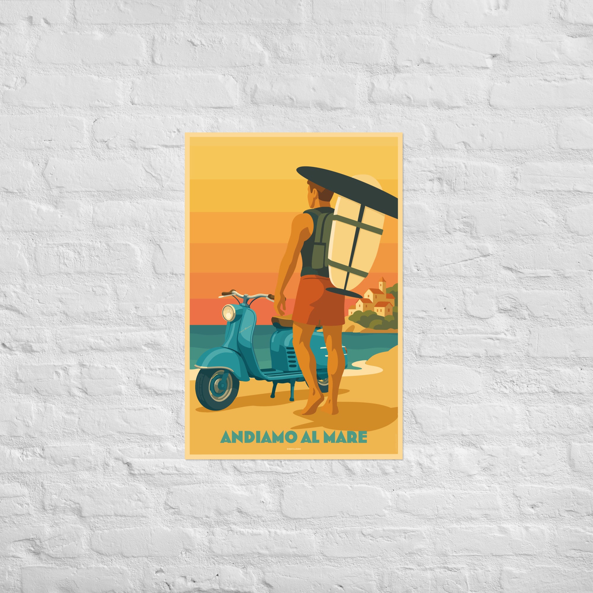 Andiamo Al Mare Poster | Museum-Quality Wall Art | Gorillero