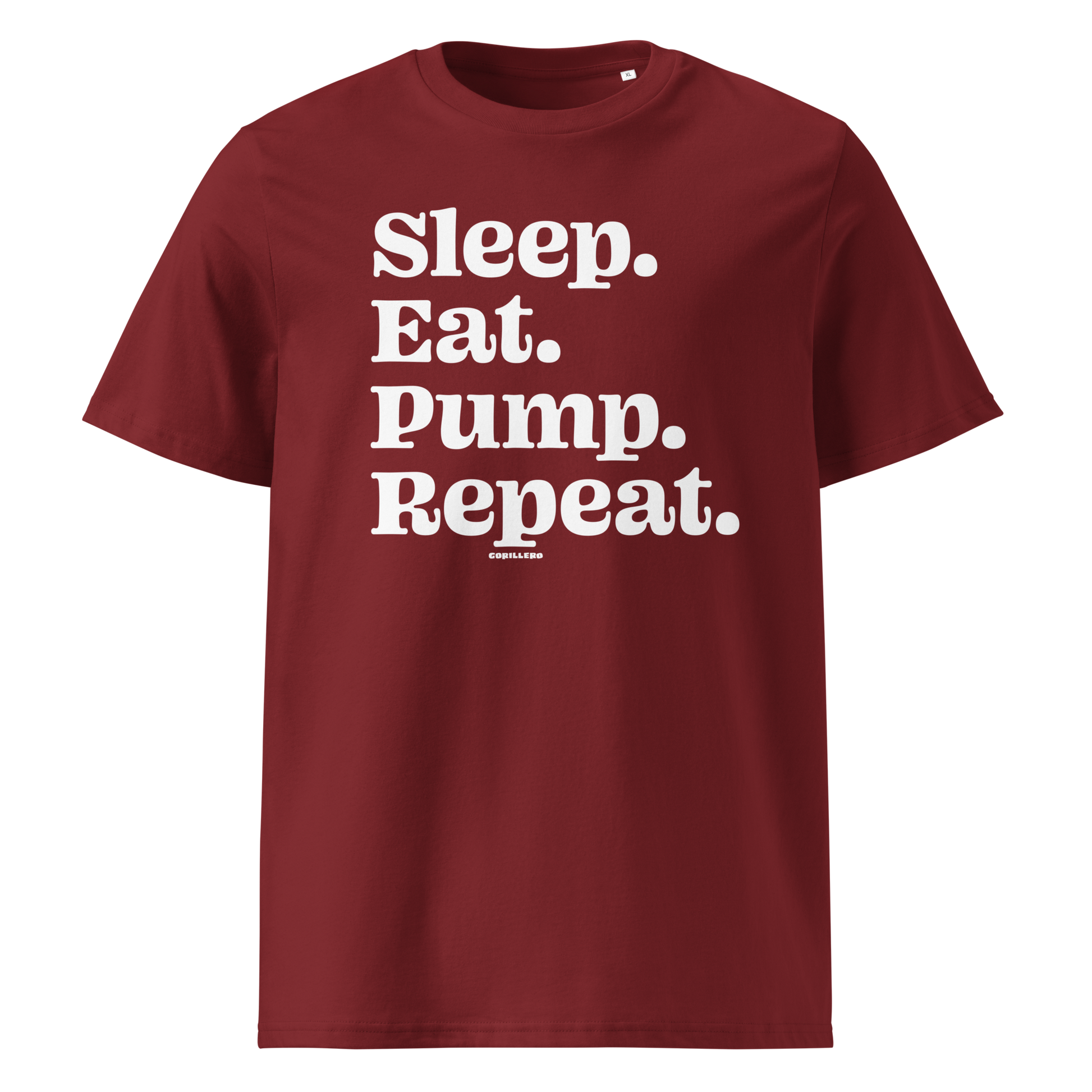 Eat Sleep Pump Repeat pumpfoil T-shirt – minimalist water sports shirt for pumpfoilers, dockstart riders, and hydrofoil lifestyle