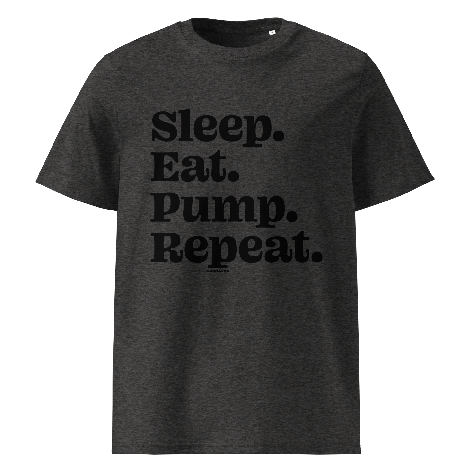 Eat Sleep Pump Repeat pumpfoil T-shirt – minimalist water sports shirt for pumpfoilers, dockstart riders, and hydrofoil lifestyle