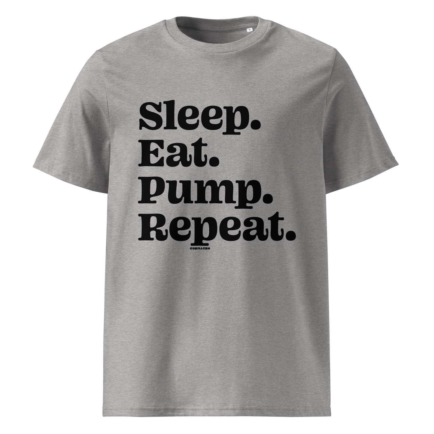Eat Sleep Pump Repeat pumpfoil T-shirt – minimalist water sports shirt for pumpfoilers, dockstart riders, and hydrofoil lifestyle