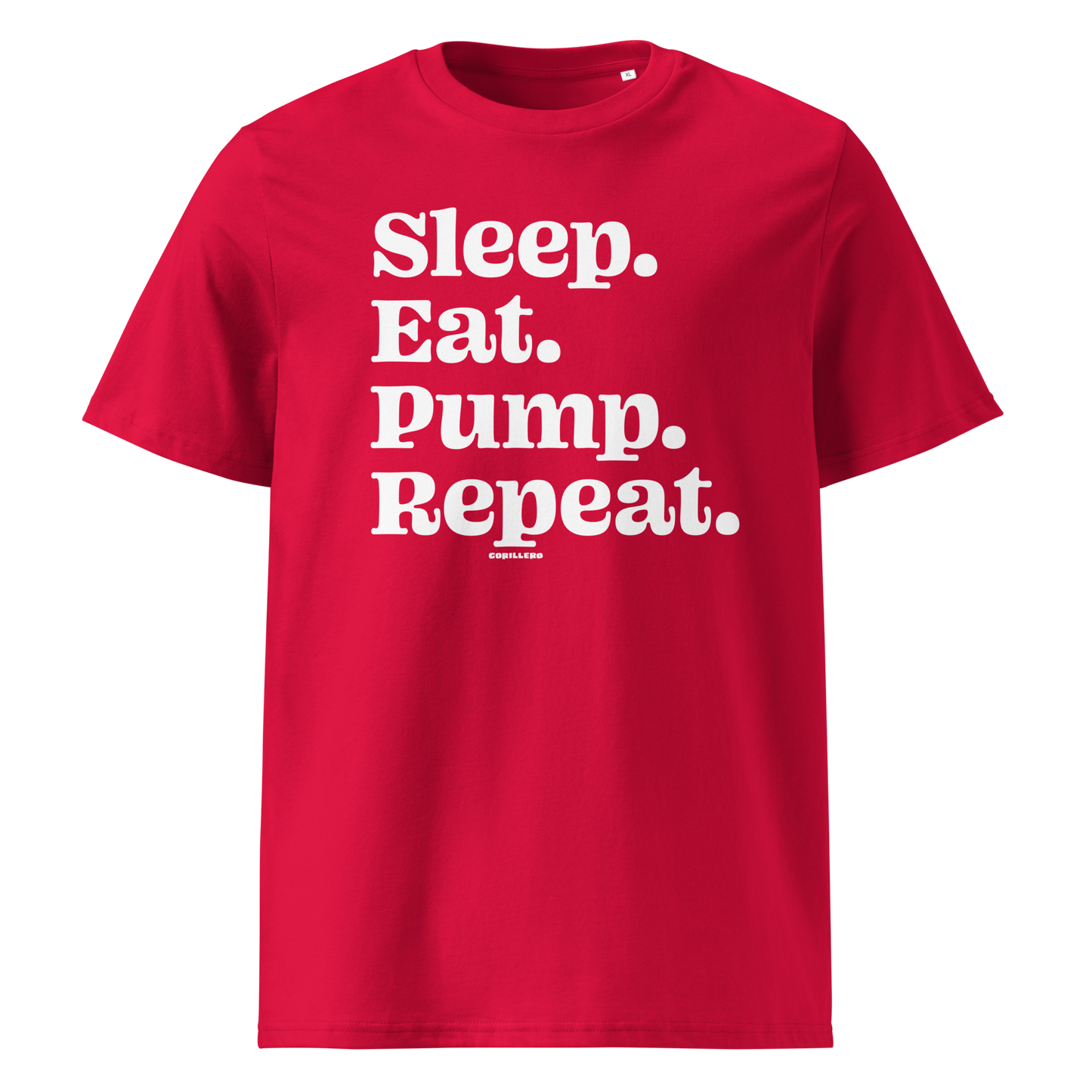 Eat Sleep Pump Repeat pumpfoil T-shirt – minimalist water sports shirt for pumpfoilers, dockstart riders, and hydrofoil lifestyle