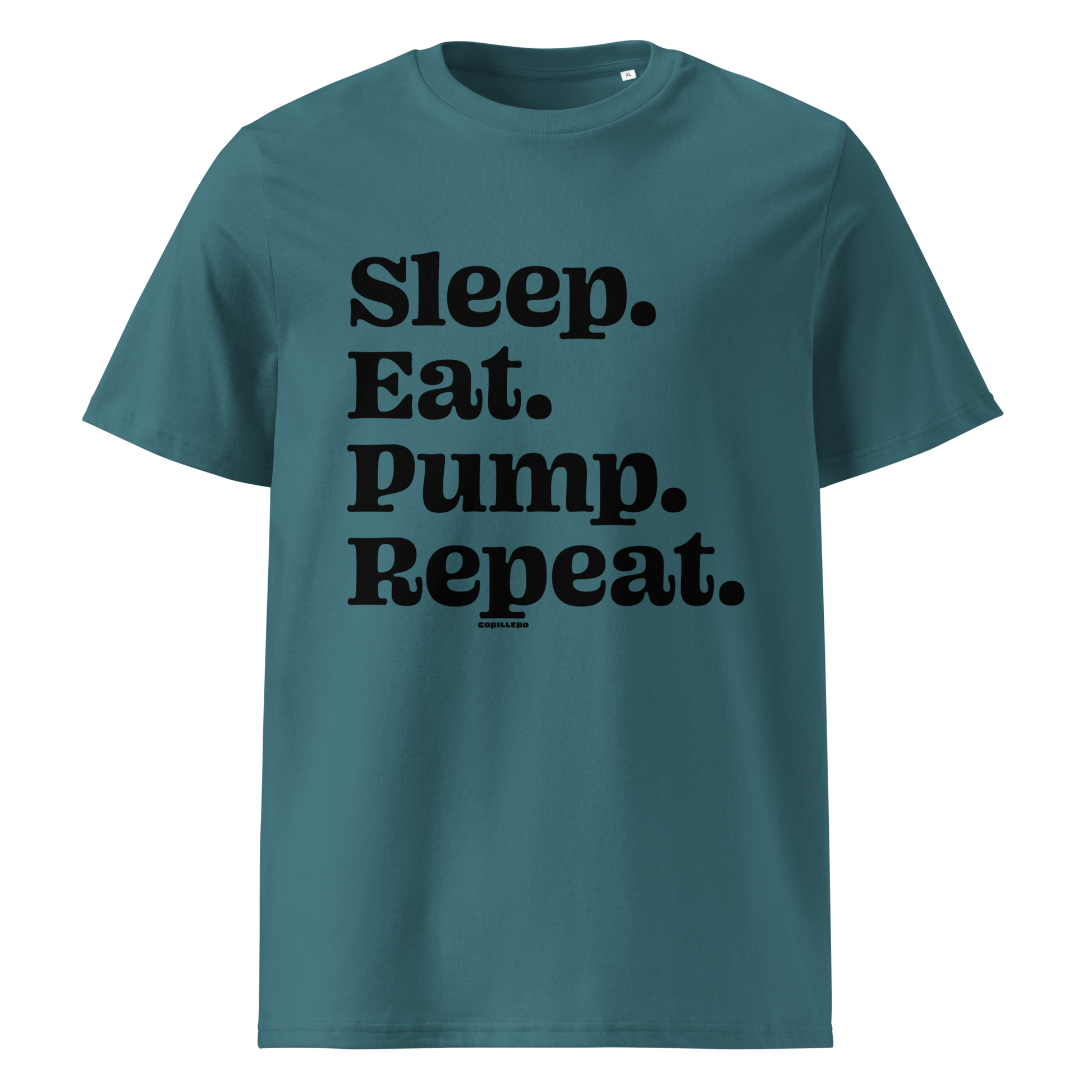 Eat Sleep Pump Repeat pumpfoil T-shirt – minimalist water sports shirt for pumpfoilers, dockstart riders, and hydrofoil lifestyle